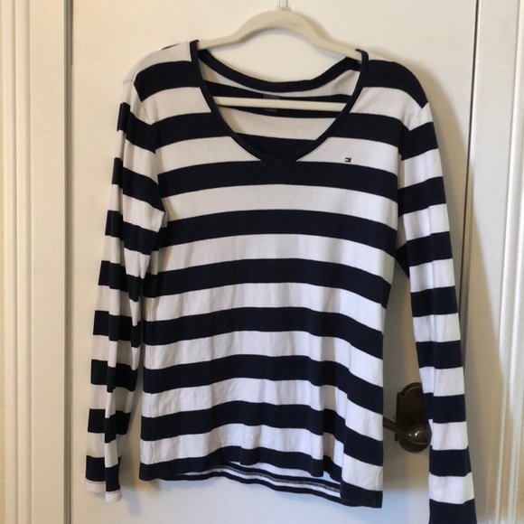 Tommy Hilfiger Tops - Tommy Hilfiger Navy blue/white striped top